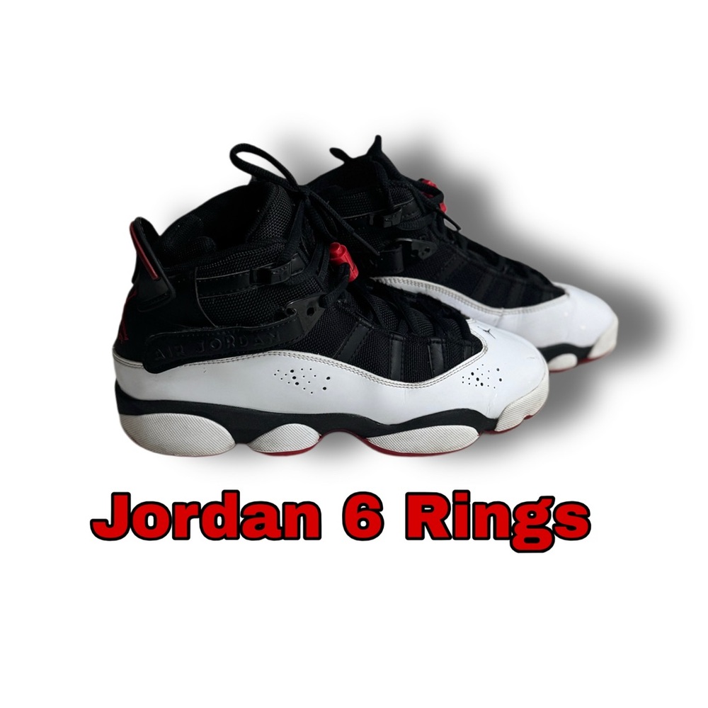 Jordan 6 Rings Black and White Sneakers (used)